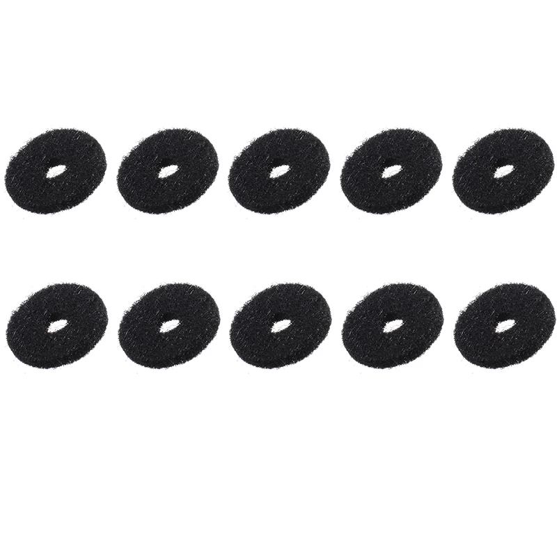 10pcs/set Black/White Felt Shoulder Strap Buttons Washers For Electric Guitar Bass Shoulder Strap Buttons Guitar Accessories