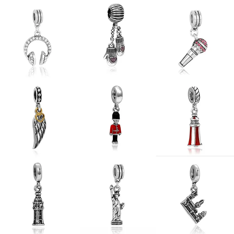Fit Pandora браслет хрустальные подвески принцесса Bijoux серебро Sieraden духи Mujer Originales