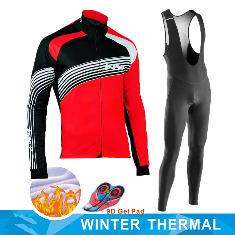 

2020 NW Winter Thermal Fleece Long Sleeves Cycling Jersey Set Men Clothing Bike Clothes Wear Bicycle Maillot Ropa Ciclismo