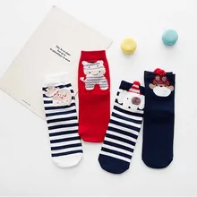 Новые женские носки с героями мультфильмов, праздничные элементы, рождественские хлопковые креативные милые повседневные объёмные носки, изысканная простота