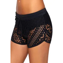 Лидер продаж, летние женские пляжные шорты, влагоотводящие быстросохнущие кружевные шорты для плавания, женские спортивные шорты для бега