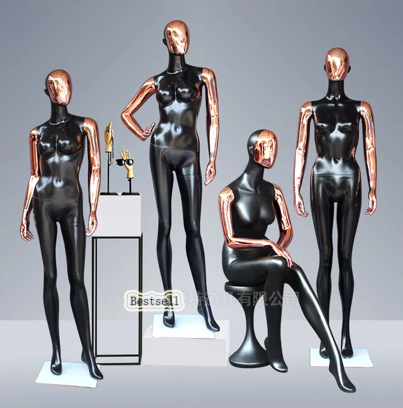 Hohe Qualität Galvanik Rose Gold Mannequin Männliche und Weibliche