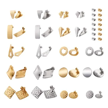 

1 Box 304 Stainless Steel Stud Earring Findings with Loop and Ear Nuts/Earring Backs for Jewelry Making DIY Earring
