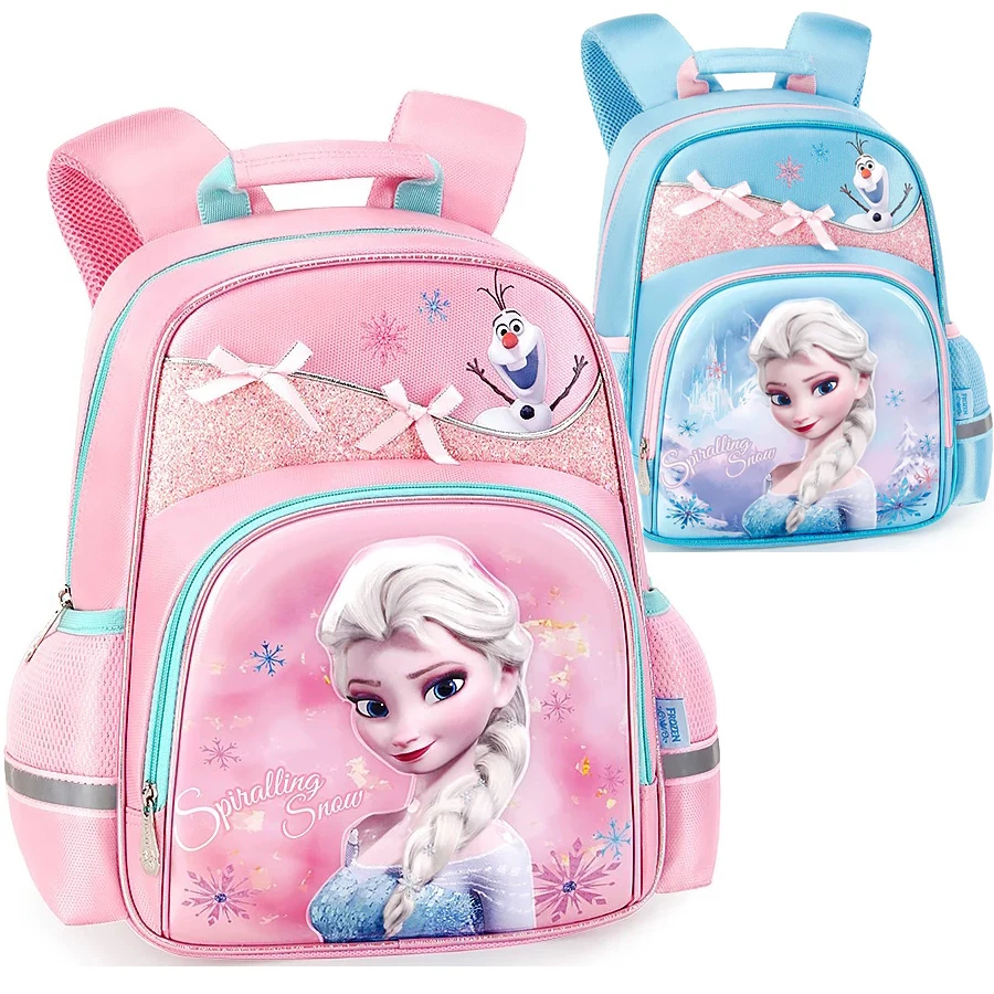 Рюкзак Disney frozen для девочек милый школьный рюкзак с бантом и принтом Эльзы Анны