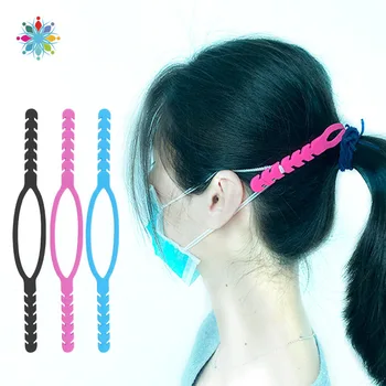 

3Pcs Anti-Strangle Artifact Anti-Ear Clips Ear Hook Adjustable Ear Strap Extension Silica Gel Fixing Buckle tls