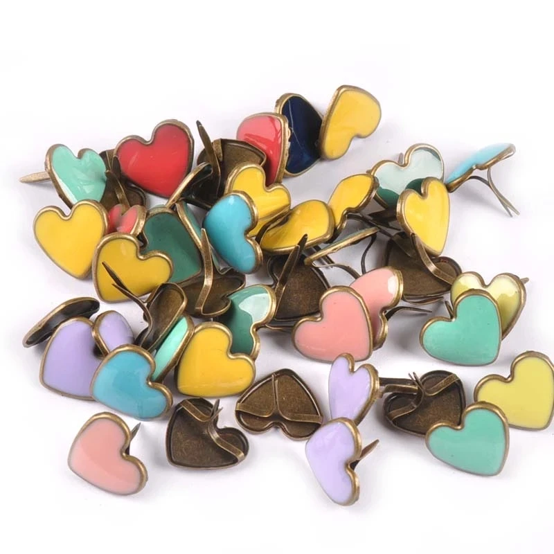Mixed Round Scrapbooking Embellishment Fastener Brads Metal Crafts For Diy handmade shoes Decoration