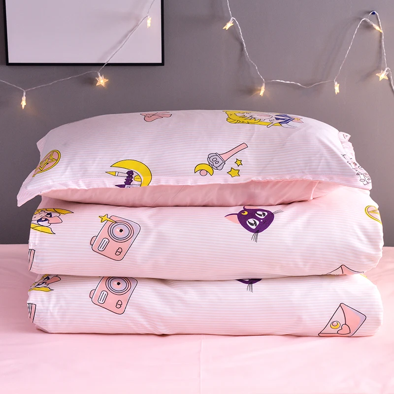 3/4pcs/set Kawaii Cotton Bedding Set For Girl Luxury Soft Duvet