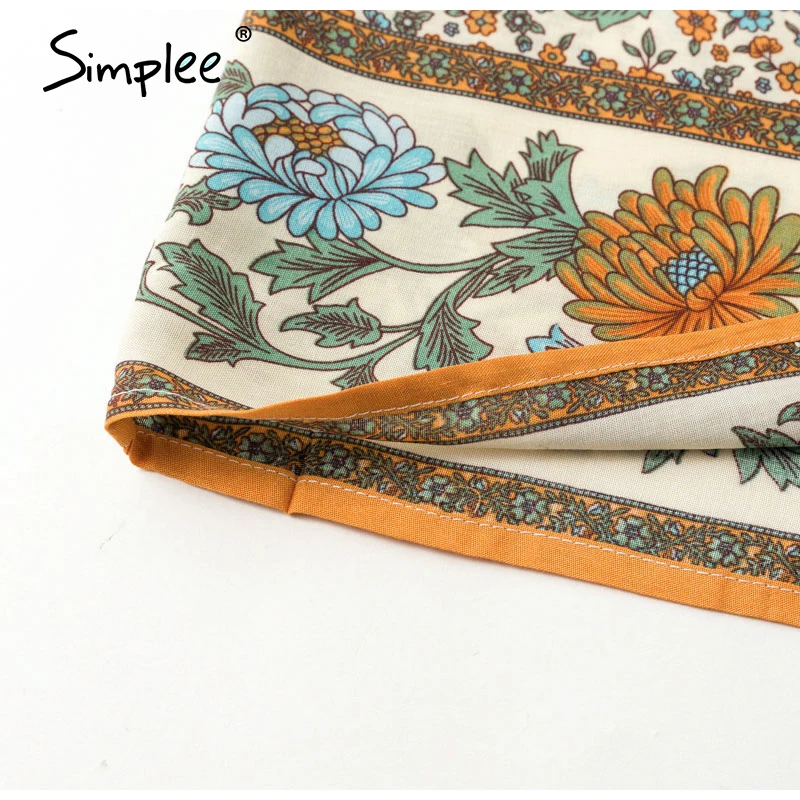 Simplee Boho, винтажные, с принтом, длинные женские летние штаны, богемные, широкие, свободные, брюки, цветочные, для отдыха, пляжные, женские штаны