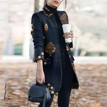 

coat female 2020 Spring Autumn high Quality Coat Women Fashion Comfortable Vintage Elegant Holiday Solid Cute Work Style Jacket