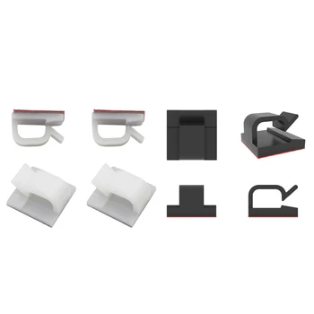 

100Pcs Adhesive Cable Permanent Wire Clips Cable Organizer Holder Permanent Anchor for Wall Table 14X14MM