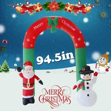 2,4 м надувной Санта Снеговик Арка Санта Клаус Снеговик торговый центр магазин отель Новогодние рождественские украшения сад Вечерние