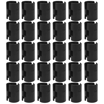 

50pairs Wire Shelving Clip Easy Use 1 Inch Black Home Bamboo Tube Accessories Split Replacement Durable Sleeve Fixed Shelf Lock