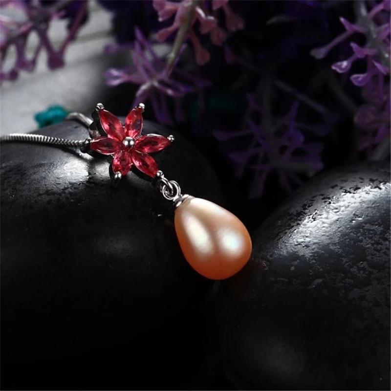 Dainashi, 925 пробы, серебряная, красочная, циркониевая подвеска, ювелирное изделие,, натуральный пресноводный овальный жемчуг, ожерелье для женщин