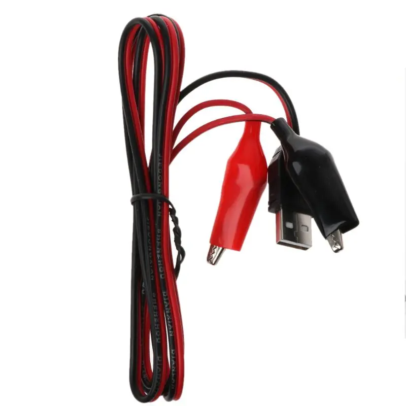 

1Pc USB 2.0 Male Female Alligator Clips Crocodile Wire USB Tester Detector DC Voltmeter Ammeter Capacity Power Supply Cable