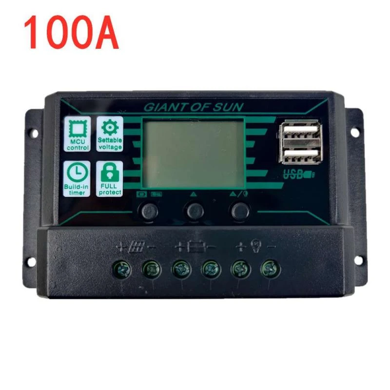 Controlador De Carga Solar Automático Pwm 100a 12v 24v Controlador De Carga Solar Automático Pwm 100a 12v 24v