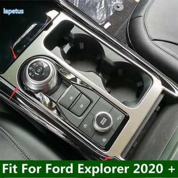 

Auto Styling Transmission Gear Shift Box Decoration Frame Cover Trim Fit For Ford Explorer 2020 2021 Black / Silver Style