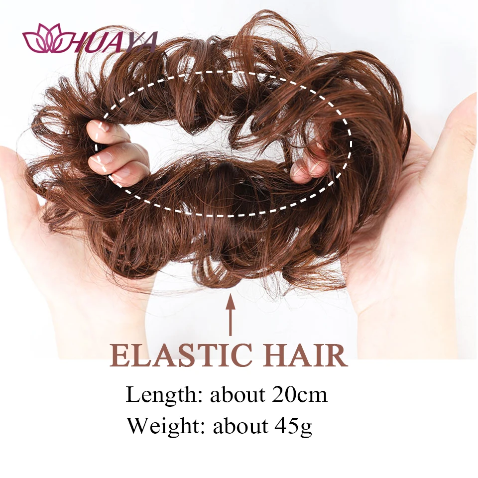 Panino Disordinato Con Pettini Scrunchie Chignon Parrucchino Piatto Riccio Panino Per Capelli Pettini Di Estensione In Panino Disordinato Per Donne E Ragazze - Foto 9