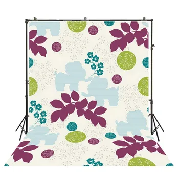 

HuaYi Beautiful Flowers Decoration Off White Fabric Background Photography Children Birthday Photoshoot Backdrops props D-8704