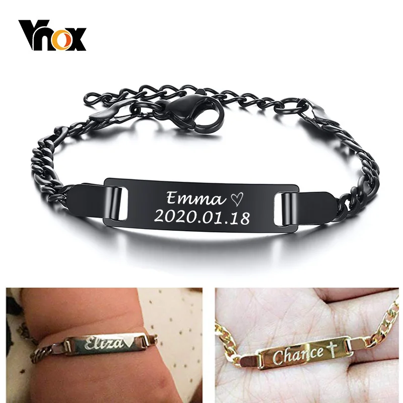 Vnox Anti Allergy Stainless Steel Bracelets For Baby Babi Customize