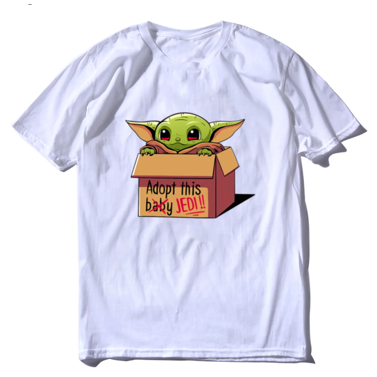 Adopt This Jedi Baby Yoda забавная футболка Мандалорская Мужская короткая футболка Рождество
