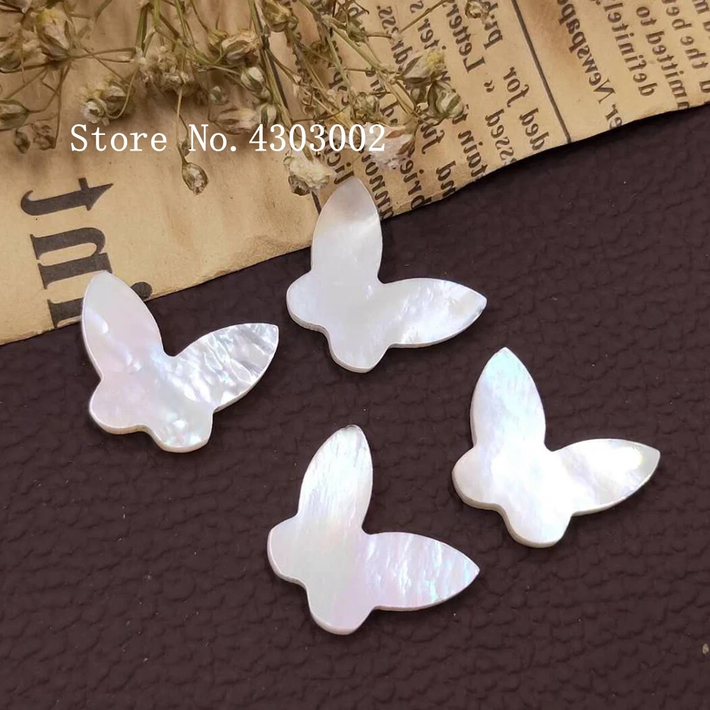 

100pcs/lot 12x16mm Natural Butterfly Mother of Pearl shell for Jewelry Settings Butterfly Cut MOP Pearl shell for earrings