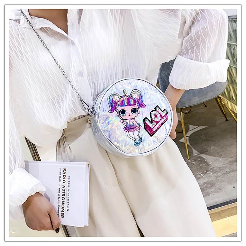 

LoL Surprise Dolls Original Backpack Female New Shoulder Messenger Women Backpacks for Teenage Girls Round Toiletry Bags Gifts