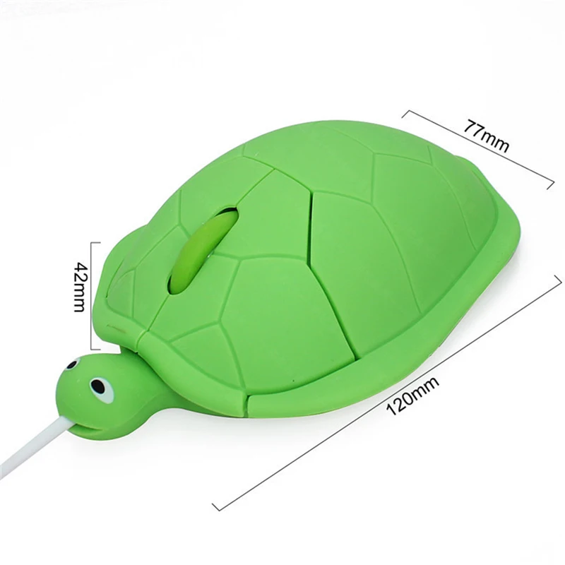 Gaming Wired Mouse Cartoon Turtle 1200DPI 3 Keys For Laptop PC Office Computer Funny Gift
