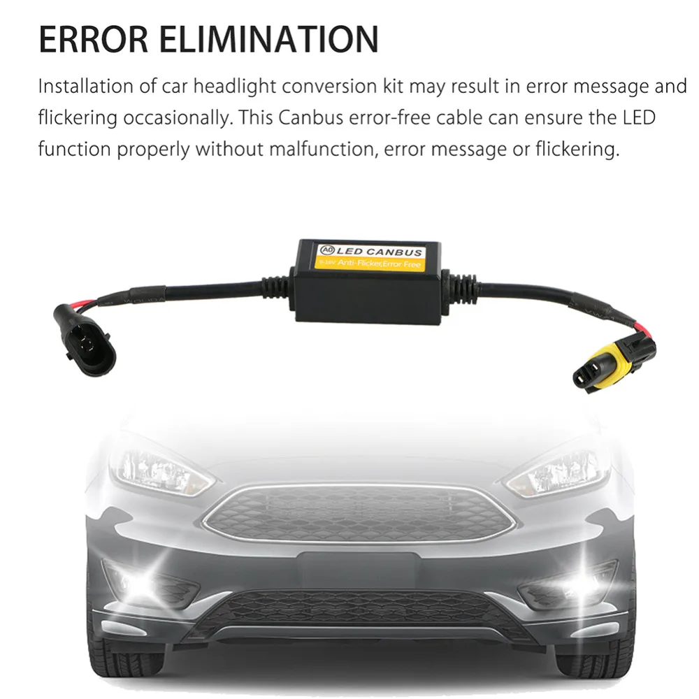 2 шт. Canbus декодер H11 H8 H9 светодиодный Canbus адаптер без ошибок ar головной светильник лампы наборы для внедорожников противотуманных фар светильник