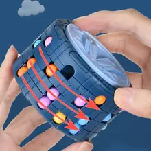 Jouet de Puzzle en forme de haricot magique pour enfants, jeu de Gyro rotatif et coulissant, anti Stress, cadeau 3D