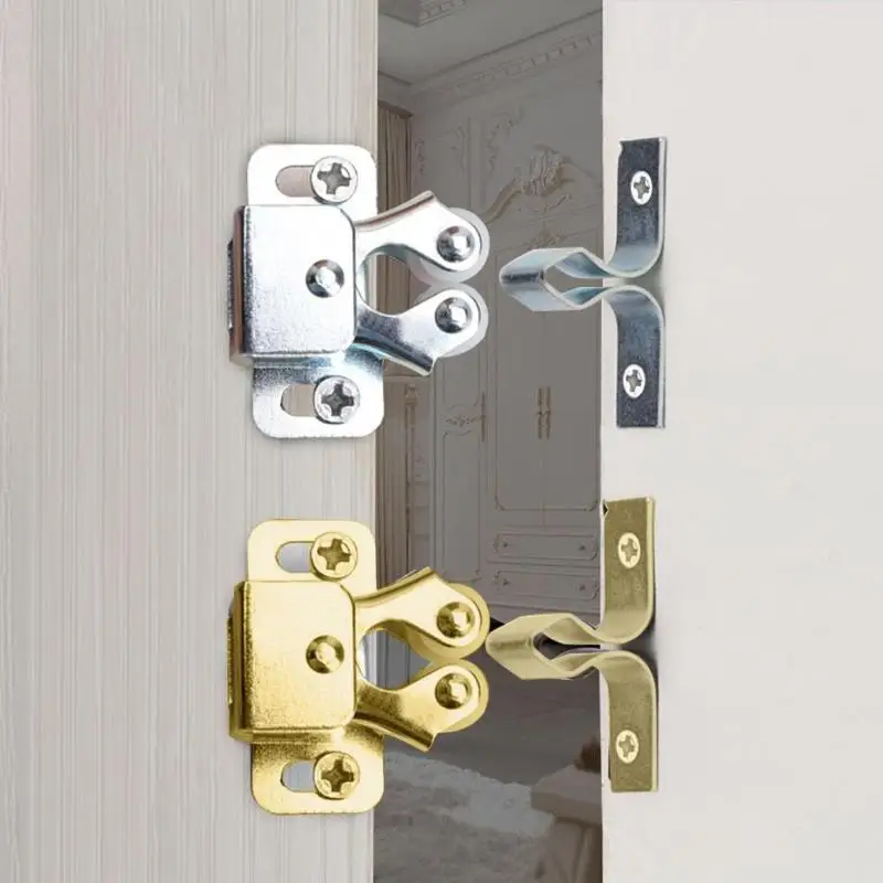 

2PCS Door Stop Closer Stoppers Damper Buffer Magnet Cabinet Catches With Screws For Wardrobe Hardware