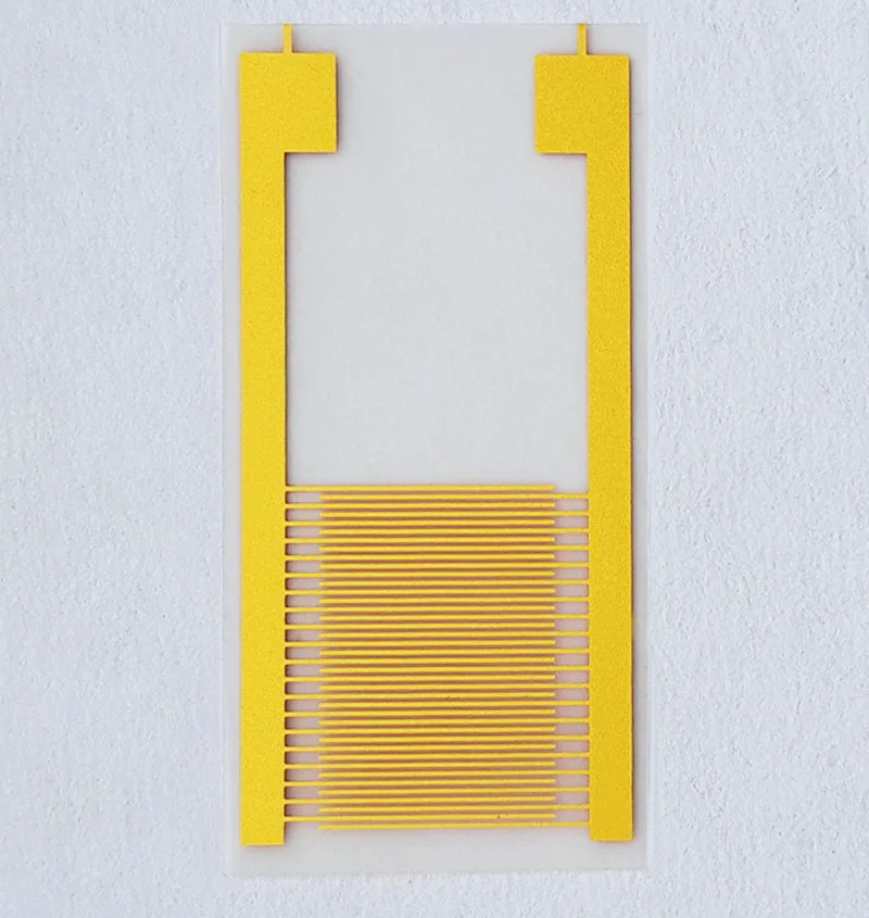 

100um Flexible Interdigital Electrode PET Capacitor Array Scientific Research Experiment Sensor Chip Gold Electrode