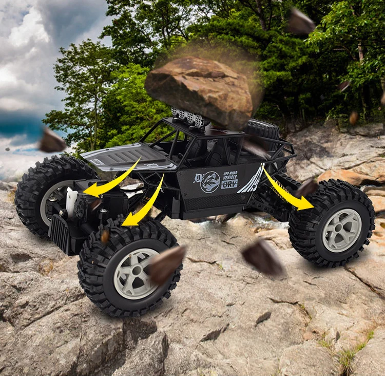 1:14 зарядка сплав скалолазание 4wd Дистанционное управление автомобиль 2,4 г внедорожник Детский Светильник электрические игрушки подарок для детей