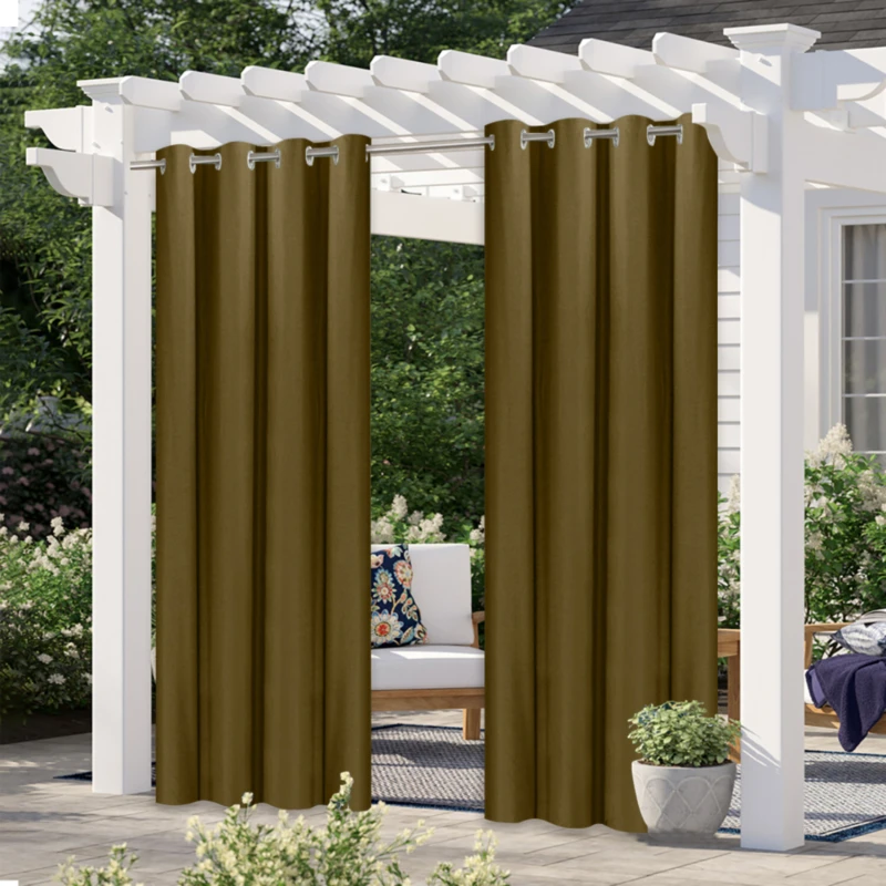 Outdoor Curtains for Patio Rustproof Grommet Top Waterproof Window Curtain Drapes Porch Pergola Cabana Gazebo and Sun Room | Дом и сад