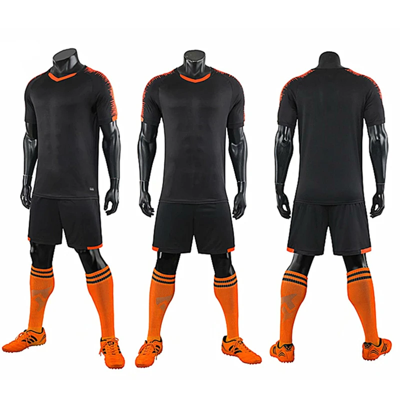 Adult Kids Soccer Jerseys Short Sleeves Quick Dry Running Shirts Men Children Football Jersey Sets