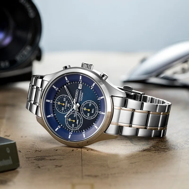 Seiko Jam Tangan Pria Kuarsa Bermerek Mewah Atas Olahraga Tiga Mata dan  Tiga Jam Tangan Jarum Jam Tangan Pria Relogio Masculino SKS537P1|Quartz Jam  Tangan| - AliExpress
