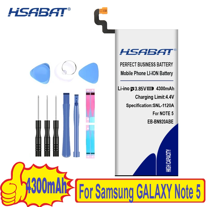 HSABAT 4300 мА/ч, Батарея для samsung GALAXY Note 5 note5 N9200 N920t проект благородный N920c EB-BN920ABE SM-N9208 N9208