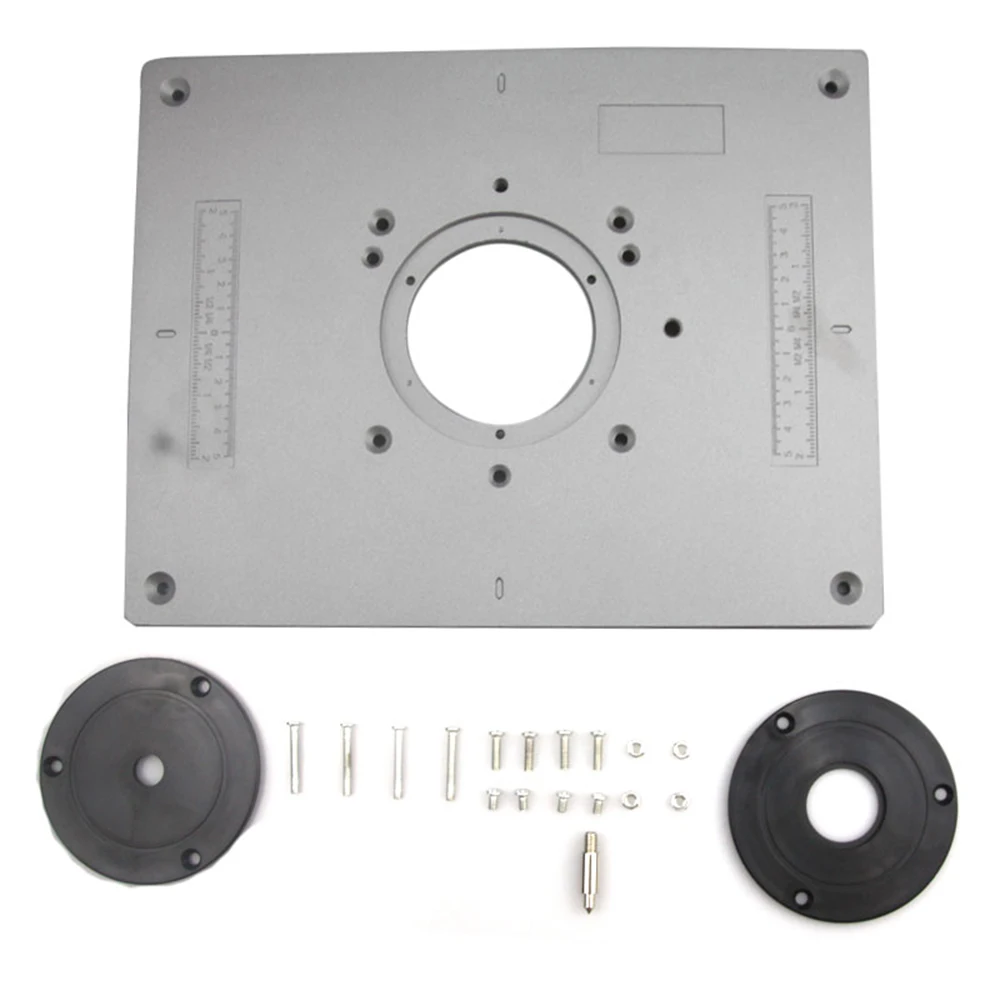 

300*235*9.5mm Router Table Aluminum Insert Plate Woodworking Trimming Machine Engraving Flip Board Router Table Insert Plate