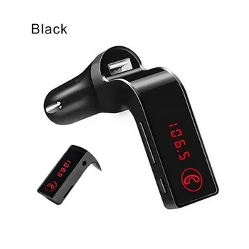

4-in-1 Hands Free Wireless Bluetooth FM Transmitter Car Accessories Modulator LCD Kit Player SD USB AUX G7 MP3 Car F7R5