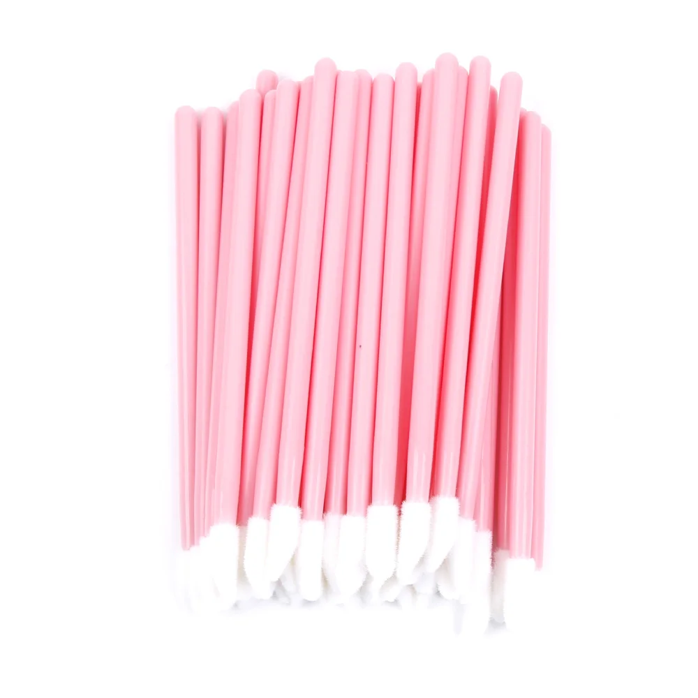 50Pcs Disposable Make Up Cleaner Applicators Lip Brush Stick Cosmetic Lipstick Gloss Soft Wands Makeup Brushes 4