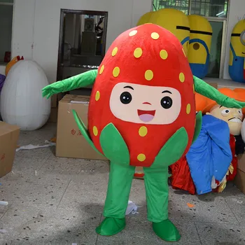 

Strawberry Fruit Mascot Costume Suits Cosplay Party Game Dress Outfits Clothing Promotion Carnival Halloween Xmas Easter Adults