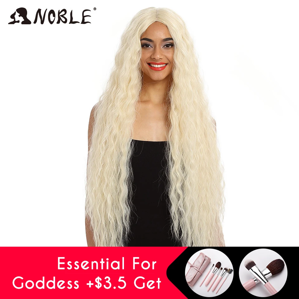 Lace Front Wig 42 Inch Long Curly Blonde For Women Cosplay