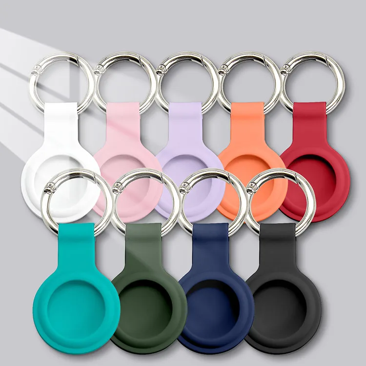 Silicone Protective Cover Keychain Luggage Finder For Apple Airtages Liquid Silicone Protective Soft Mini Waterproof Sweat Proof