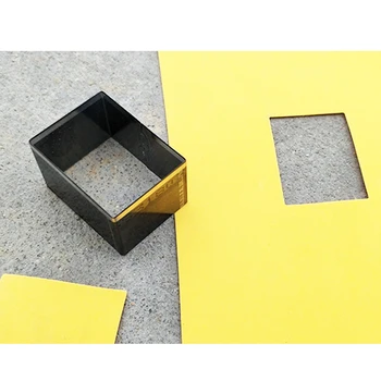 

1pc Square/Rectangular with Round Edge Shaped Metal Hole Punch Cutter DIY Leather Paper Craft Die Cutting Hand Hollow Punch Tool