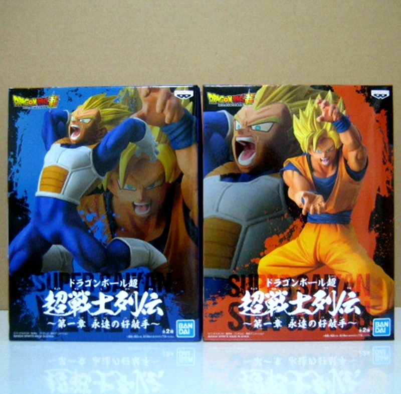 

WSTXBD Original Dragon ball Z DBZ CHOSENSHIRETSUDEN vol.1SSJ GOKU VS Vegeta Figure Brinquedos Toys Figurals Dolls