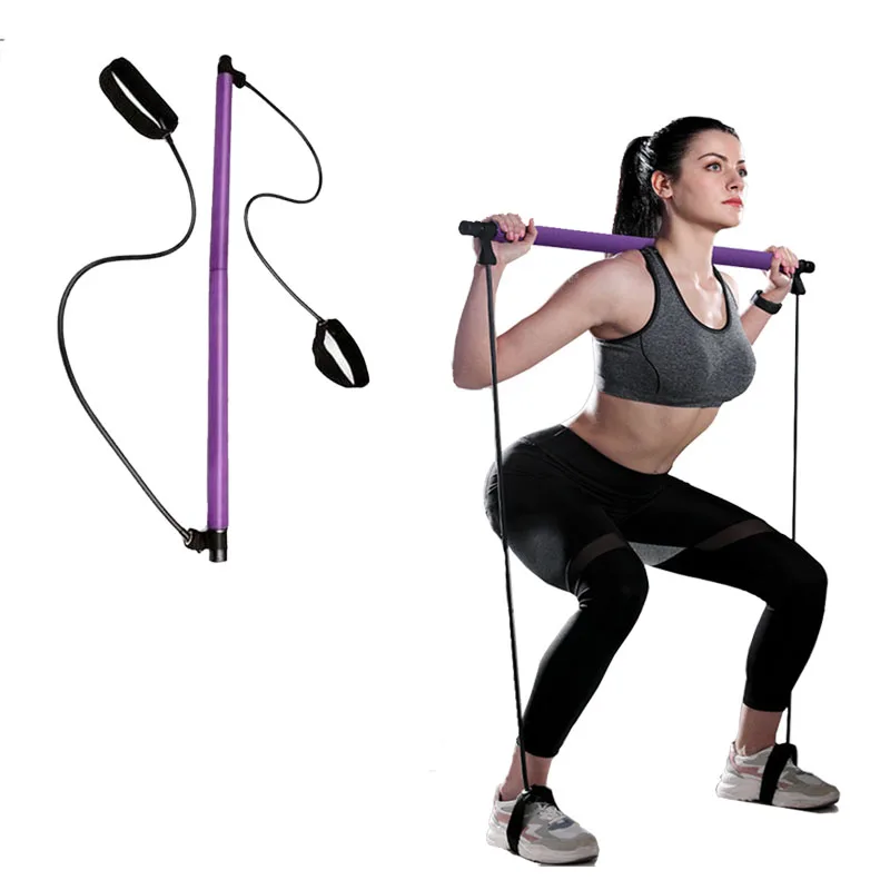 

Rubber Tube Pilates Stick Yoga Resistance Bands Elastic Bands Fitness Training Bodybuilding Crossfit Home Gym Exercise Equipment