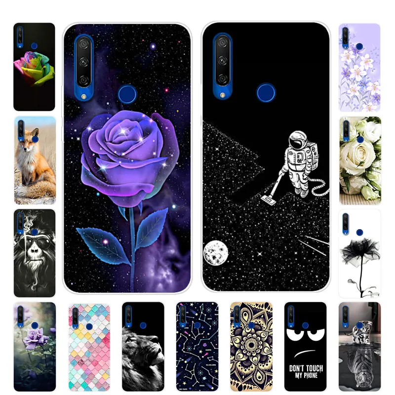 Чехол для Huawei Honor 20 Lite MAR-LX1H силиконовый мягкий чехол из ТПУ с цветком 2020 lite