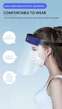 

2PCS Full Face Cover Protection Mask Transparent Adjustable Protective Mask Full Face Mask Dust / Haze / Pollution / Droplets