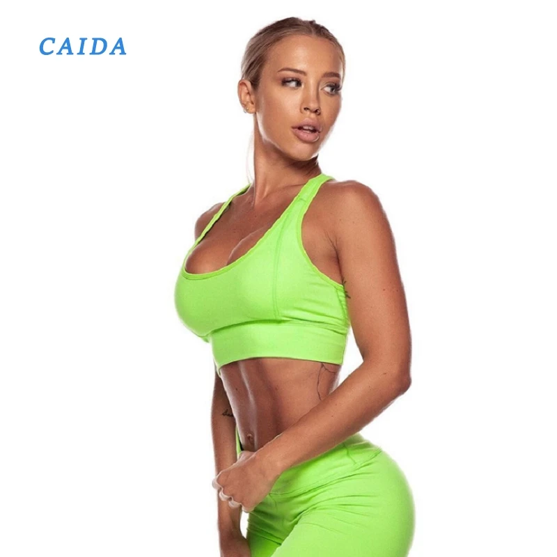 

CAIDA 1 Set Women's Yoga Set Female Sports Suit Gym Set Running Clothing Sportswear Fitness Wear Suit Yoga Clothes Tracksuit