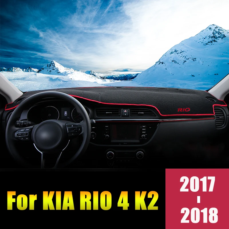 Коврик для приборной панели автомобиля KIA RIO 4 K2 2017 2018 LHD Лепнина интерьера  | Отзывы и видеообзор