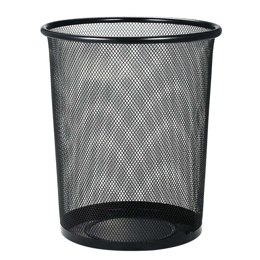 

Large Mesh Metal Wastebasket Garbage Waste Basket Bin Trash Can for Office Home 7.5*9*10.6In Office Waste Basket For Paper
